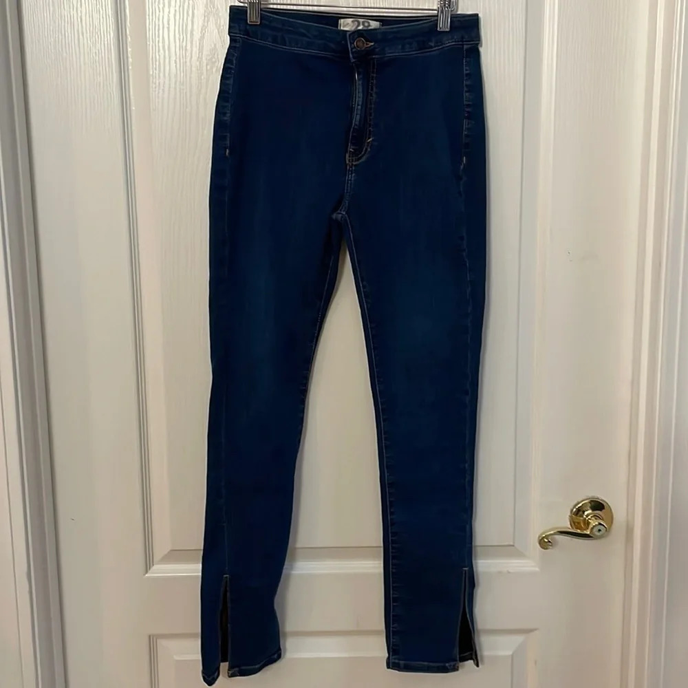 We The Free Ankle Side Splits Skinny Jeans Size 28
